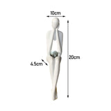 Maxbell Miniatures Thinker Statue Resin Figurine Crafts for Table Bookcase Decor 10cmx4.5cmx20cm