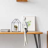 Maxbell Miniatures Thinker Statue Resin Figurine Crafts for Table Bookcase Decor 9.5cmx4.5cmx20cm