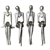 Maxbell Modern Thinker Statue Abstract Art Figurine Sculpture for Bookshelf Desktop 9.5cmx8.8cmx20cm