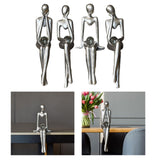Maxbell Modern Thinker Statue Abstract Art Figurine Sculpture for Bookshelf Desktop 9.5cmx8.8cmx20cm
