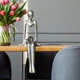 Maxbell Modern Thinker Statue Abstract Art Figurine Sculpture for Bookshelf Desktop 9.5cmx8.8cmx20cm