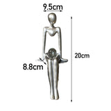 Maxbell Modern Thinker Statue Abstract Art Figurine Sculpture for Bookshelf Desktop 9.5cmx8.8cmx20cm