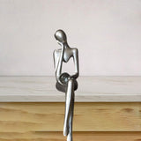 Maxbell Modern Thinker Statue Abstract Art Figurine Sculpture for Bookshelf Desktop 9cmx5cmx20cm