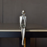 Maxbell Modern Thinker Statue Abstract Art Figurine Sculpture for Bookshelf Desktop 10cmx4.5cmx20cm