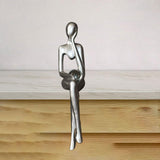 Maxbell Modern Thinker Statue Abstract Art Figurine Sculpture for Bookshelf Desktop 9.5cmx4.5cmx20cm
