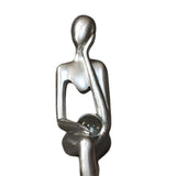 Maxbell Modern Thinker Statue Abstract Art Figurine Sculpture for Bookshelf Desktop 9.5cmx4.5cmx20cm