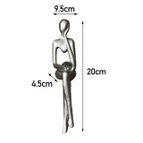 Maxbell Modern Thinker Statue Abstract Art Figurine Sculpture for Bookshelf Desktop 9.5cmx4.5cmx20cm