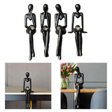 Maxbell Modern Abstract Thinker Statue Figurine Crafts for Living Room Desktop Decor 9.5cmx8.8cmx20cm