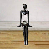 Maxbell Modern Abstract Thinker Statue Figurine Crafts for Living Room Desktop Decor 9.5cmx8.8cmx20cm