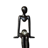 Maxbell Modern Abstract Thinker Statue Figurine Crafts for Living Room Desktop Decor 9.5cmx8.8cmx20cm