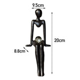 Maxbell Modern Abstract Thinker Statue Figurine Crafts for Living Room Desktop Decor 9.5cmx8.8cmx20cm