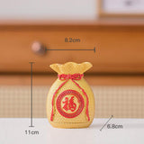 Maxbell Resin Flower Vase Blessed Bag Shape Sculpture Art Decor Centerpiece Figurine Aureate and Small