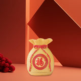 Maxbell Resin Flower Vase Blessed Bag Shape Sculpture Art Decor Centerpiece Figurine Aureate and Small