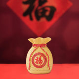 Maxbell Resin Flower Vase Blessed Bag Shape Sculpture Art Decor Centerpiece Figurine Aureate and Small