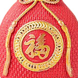 Maxbell Resin Flower Vase Blessed Bag Shape Sculpture Art Decor Centerpiece Figurine Red and Small