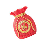 Maxbell Resin Flower Vase Blessed Bag Shape Sculpture Art Decor Centerpiece Figurine Red and Small