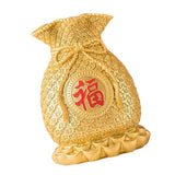 Maxbell Resin Flower Vase Blessed Bag Shape Sculpture Art Decor Centerpiece Figurine Aureate and Large