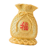 Maxbell Resin Flower Vase Blessed Bag Shape Sculpture Art Decor Centerpiece Figurine Aureate and Large