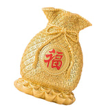 Maxbell Resin Flower Vase Blessed Bag Shape Sculpture Art Decor Centerpiece Figurine Aureate and Large