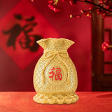 Maxbell Resin Flower Vase Blessed Bag Shape Sculpture Art Decor Centerpiece Figurine Aureate and Large