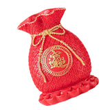 Maxbell Resin Flower Vase Blessed Bag Shape Sculpture Art Decor Centerpiece Figurine Red and Large