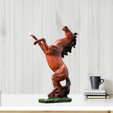 Maxbell 12.8''H Standing Horse Resin Statue Ornament for Decoration Accessories Brown