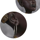 Maxbell Tribal Lady Statue Tray African Human Sculpture Collectible Office Table