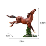 Maxbell Abstract Horse Statues Animal Sculptures Figurines for Office Wedding Decors brown
