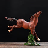 Maxbell Abstract Horse Statues Animal Sculptures Figurines for Office Wedding Decors brown