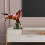 Maxbell Abstract Horse Statues Animal Sculptures Figurines for Office Wedding Decors brown