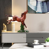 Maxbell Abstract Horse Statues Animal Sculptures Figurines for Office Wedding Decors brown