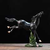 Maxbell Abstract Horse Statues Animal Sculptures Figurines for Office Wedding Decors black