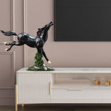 Maxbell Abstract Horse Statues Animal Sculptures Figurines for Office Wedding Decors black