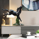 Maxbell Abstract Horse Statues Animal Sculptures Figurines for Office Wedding Decors black