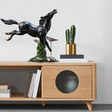 Maxbell Abstract Horse Statues Animal Sculptures Figurines for Office Wedding Decors black