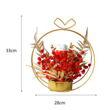 Maxbell Metal Vase Fake Flower Craft Figurine for Gift Party Ceremony Supplies Cat
