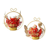 Maxbell Metal Vase Fake Flower Craft Figurine for Gift Party Ceremony Supplies Cat