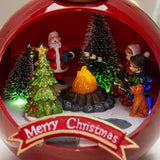 Maxbell Christmas Scene Village Houses Luminous Town House for Room Kids Decoration red