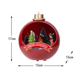 Maxbell Christmas Scene Village Houses Luminous Town House for Room Kids Decoration red
