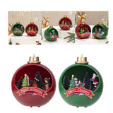 Maxbell Christmas Scene Village Houses Luminous Town House for Room Kids Decoration red