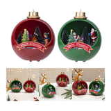Maxbell Christmas Scene Village Houses Luminous Town House for Room Kids Decoration red