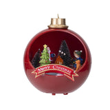 Maxbell Christmas Scene Village Houses Luminous Town House for Room Kids Decoration red