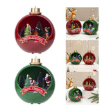 Maxbell Christmas Scene Village Houses Luminous Town House for Room Kids Decoration red