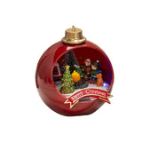 Maxbell Christmas Scene Village Houses Luminous Town House for Room Kids Decoration red