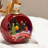 Maxbell Christmas Scene Village Houses Luminous Town House for Room Kids Decoration red