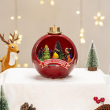 Maxbell Christmas Scene Village Houses Luminous Town House for Room Kids Decoration red