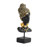 Maxbell African Woman Bust Statue Women Sculpture Tribal Lady Figurine for Decor