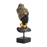 Maxbell African Woman Bust Statue Women Sculpture Tribal Lady Figurine for Decor