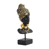 Maxbell African Woman Bust Statue Women Sculpture Tribal Lady Figurine for Decor