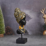 Maxbell African Woman Bust Statue Women Sculpture Tribal Lady Figurine for Decor